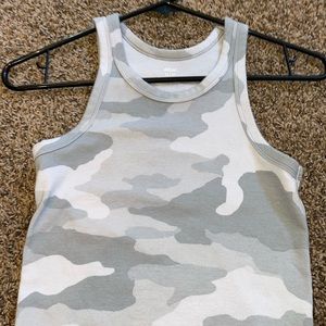 Camo white and grey tank